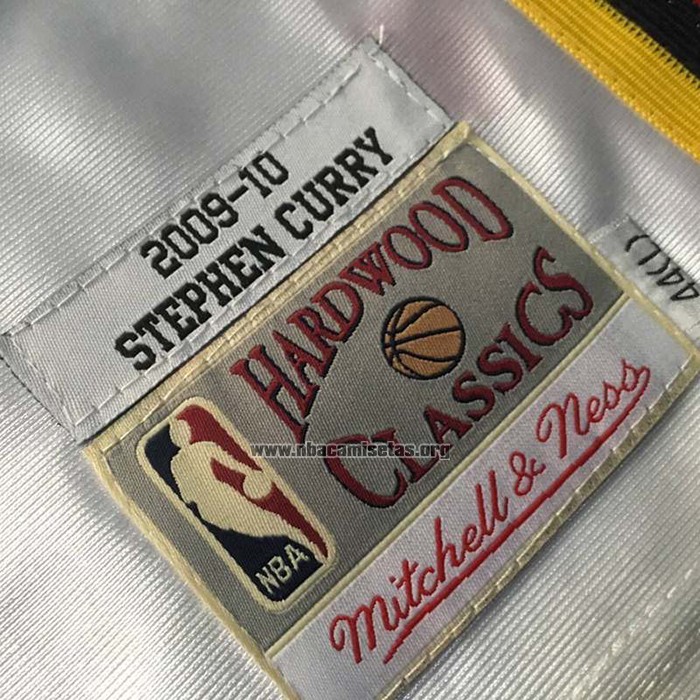 Camiseta Golden State Warriors Stephen Curry NO 30 Mitchell & Ness 2009-10 Blanco